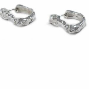 SQUARE DRIP HOOPS SILVER